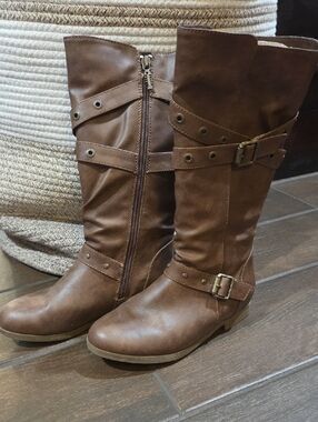Blowfish Brown Girls' Buckle Riding Boots
